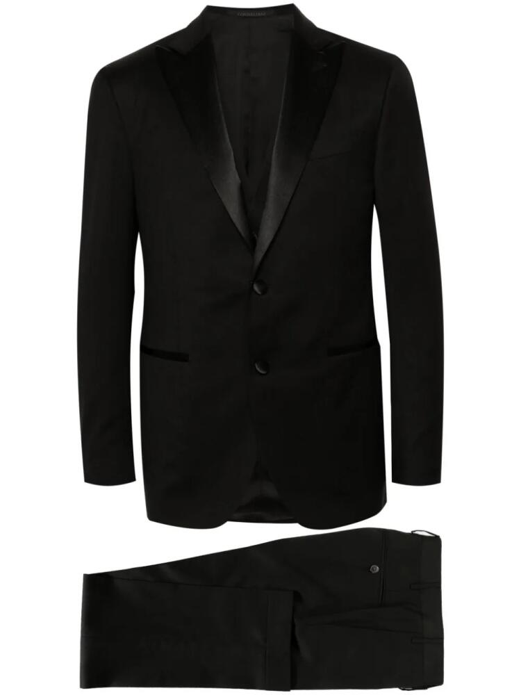 Corneliani single-breasted virgin wool suit - Black Cover