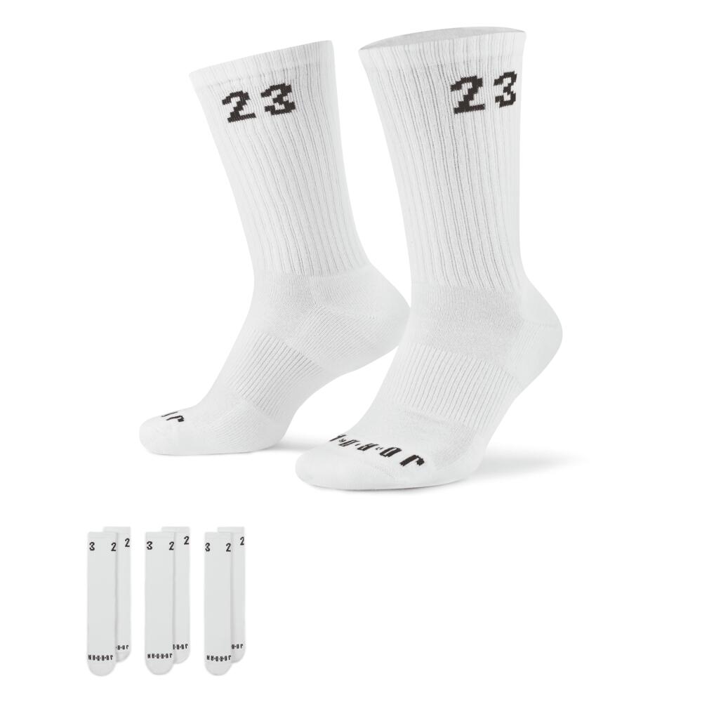 Jordan Essentials Crew Socks (3 Pairs) in White Cover