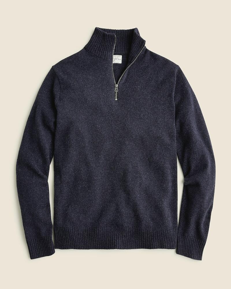 J.Crew Marled rugged merino wool-blend half-zip sweater Cover