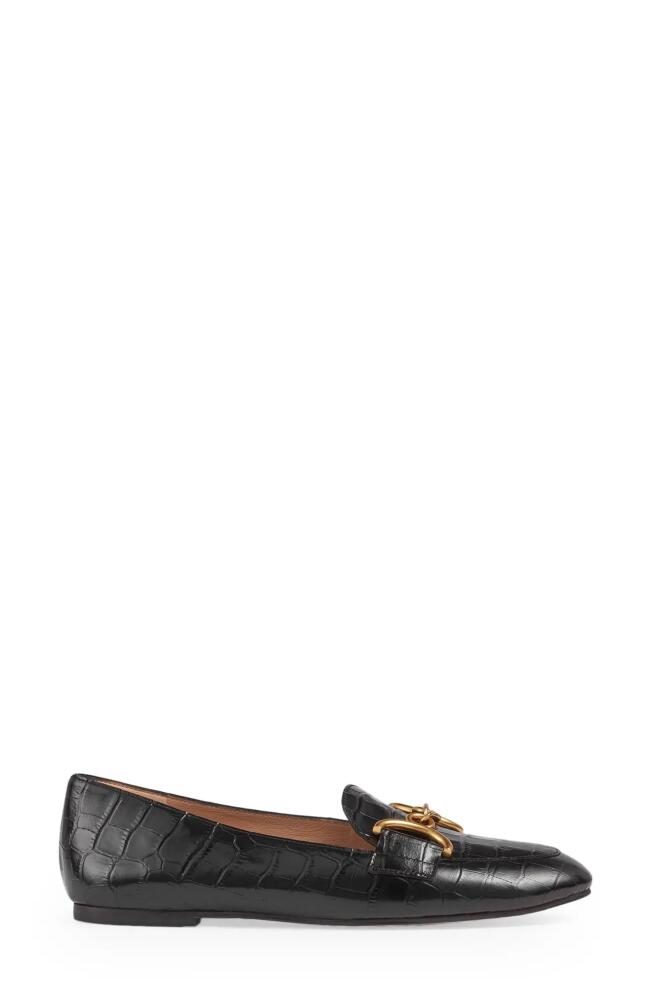 LK Bennett Daphne Croc Embossed Bit Loafer in Black Cover