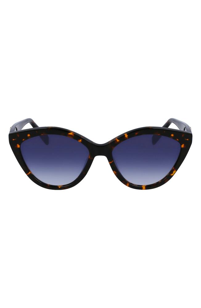 Longchamp 56mm Cat Eye Sunglasses in Dark Havana Cover