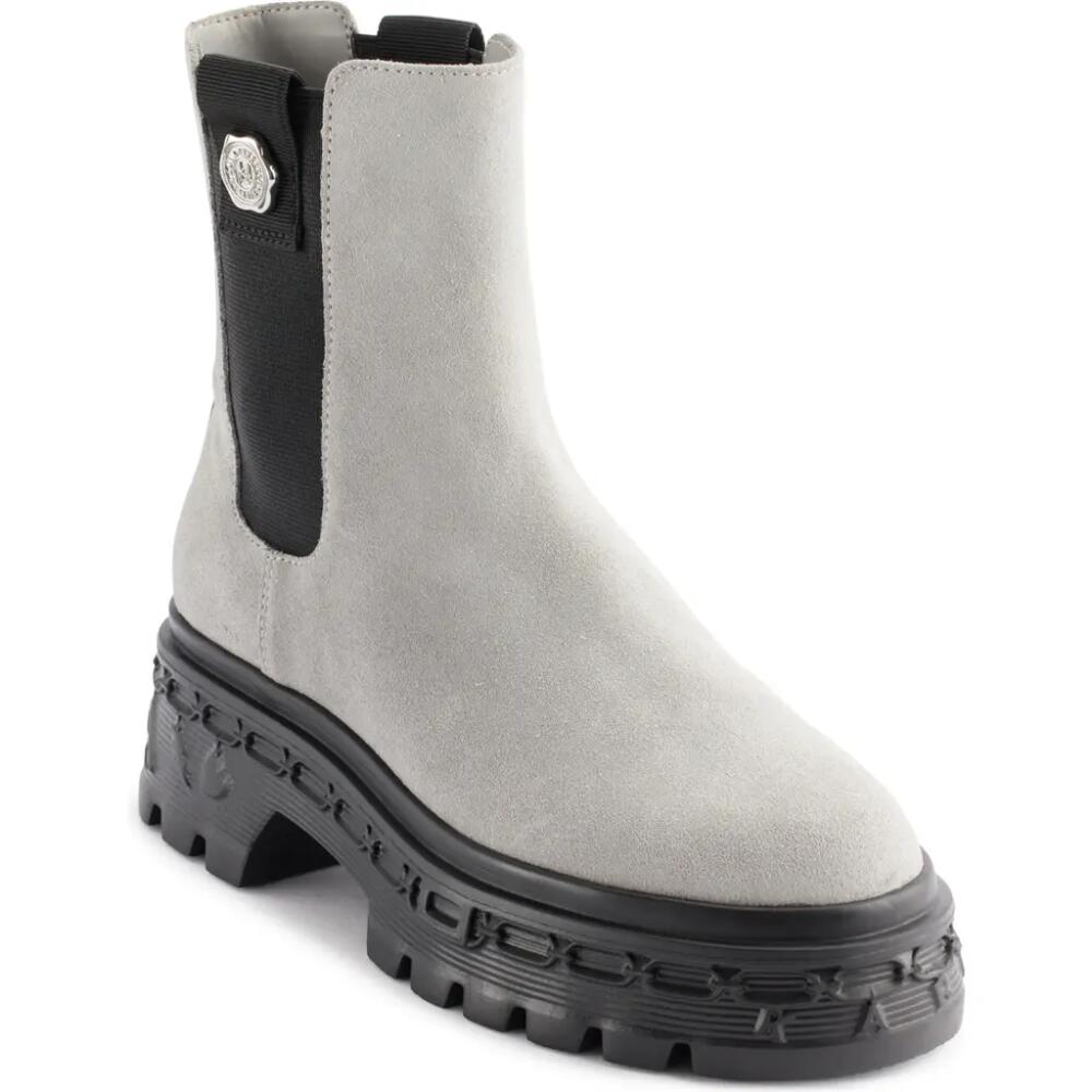 KARL LAGERFELD PARIS Londyn Lug Sole Chelsea Boot in Grey Cover