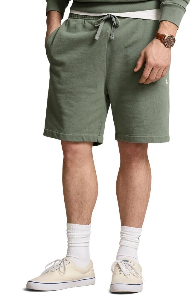 Polo Ralph Lauren French Terry Drawstring Shorts in Cargo Green Cover