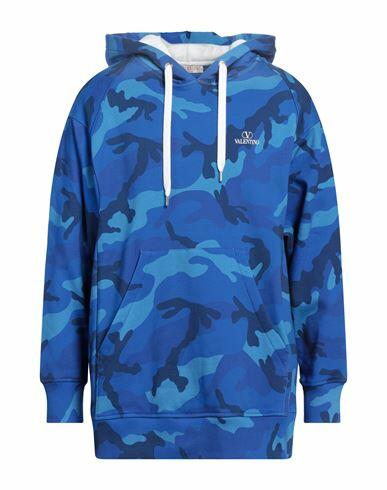 Valentino Garavani Man Sweatshirt Blue Cotton, Elastane Cover