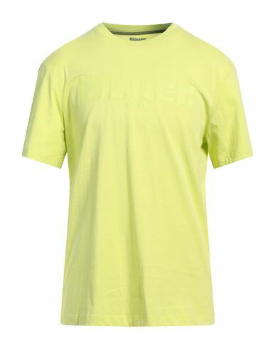 Blauer Man T-shirt Acid green Cotton Cover