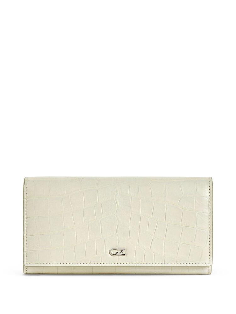 Giuseppe Zanotti Selene crocodile-effect wallet - White Cover