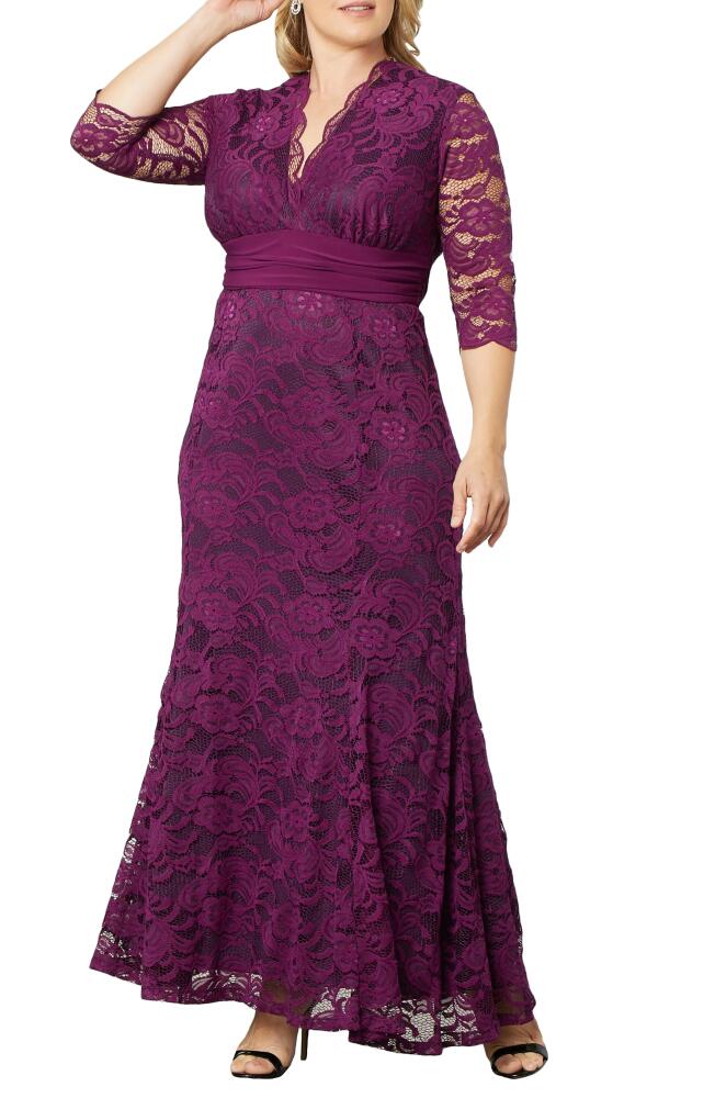 Kiyonna Screen Siren Lace Gown in Plum Cover