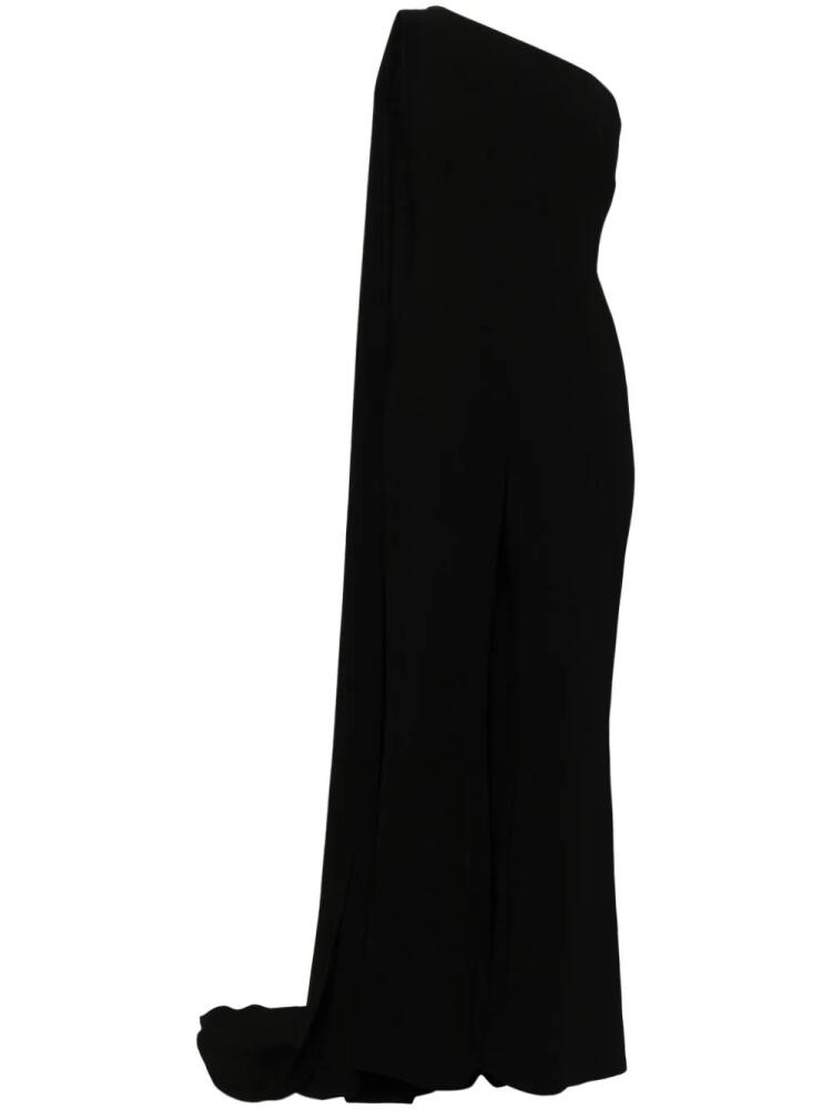 Isabel Sanchis cape-insert one-shoulder jumpsuit - Black Cover