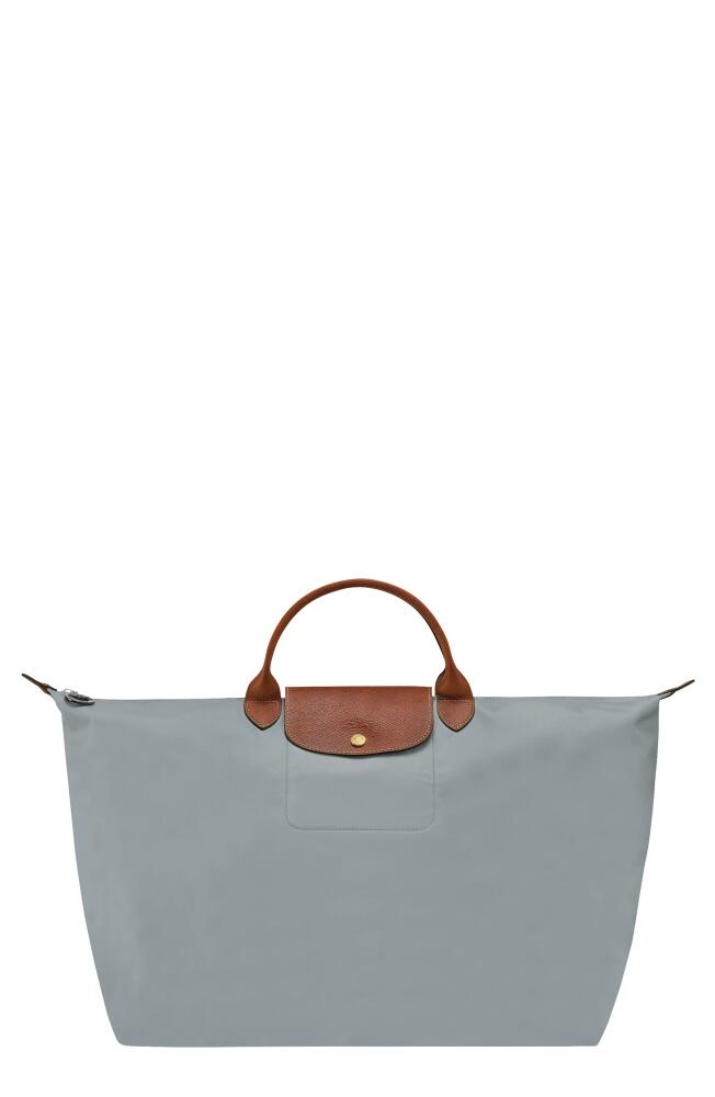 Longchamp 'Le Pliage' Overnighter in Steel Cover