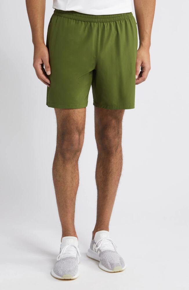 Beyond Yoga Pivotal Performance Shorts in Palm Leaf Green Cover