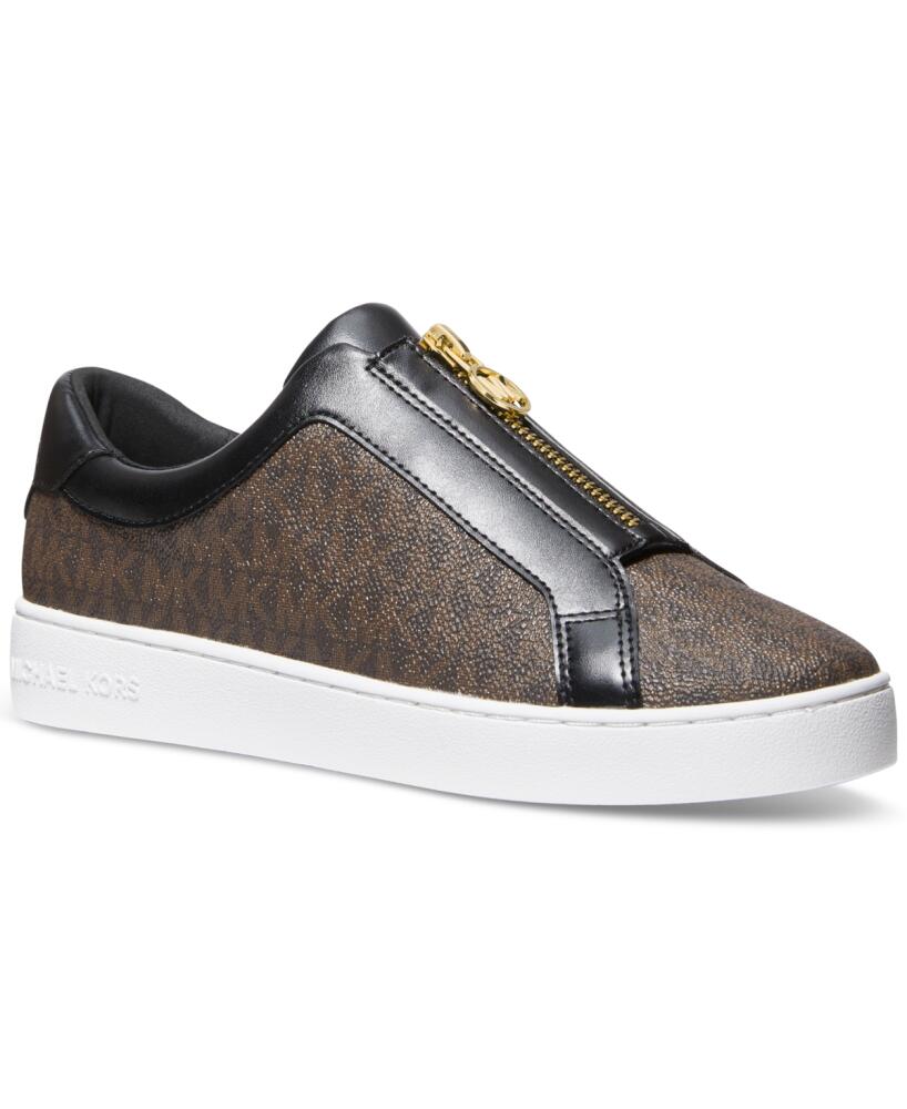 Michael Michael Kors Women's Keaton Zip Slip-On Sneakers - Brown Cover