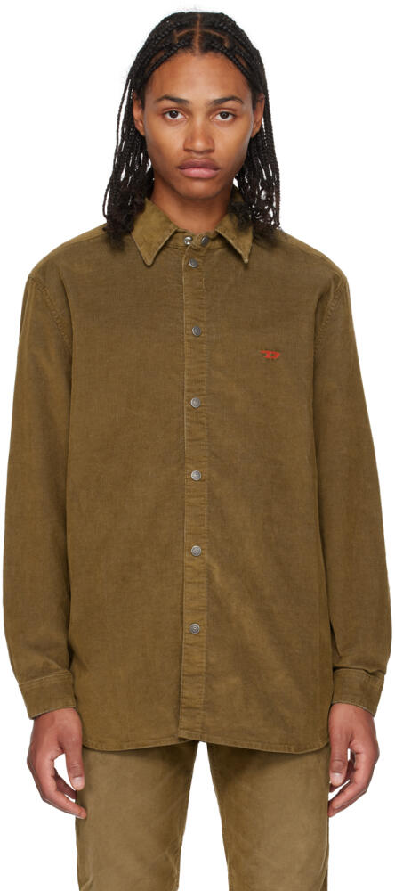 Diesel Tan D-Simply-Over Shirt Cover