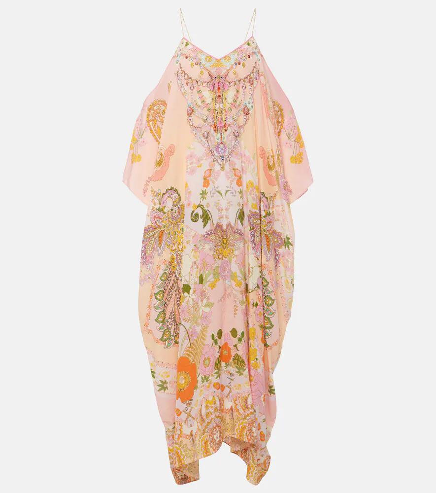 Camilla Printed embellished silk kaftan Cover