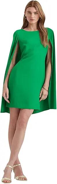 Lauren Ralph Lauren Cape Georgette Cocktail Dress (Jardin Green) Women's Dress Cover