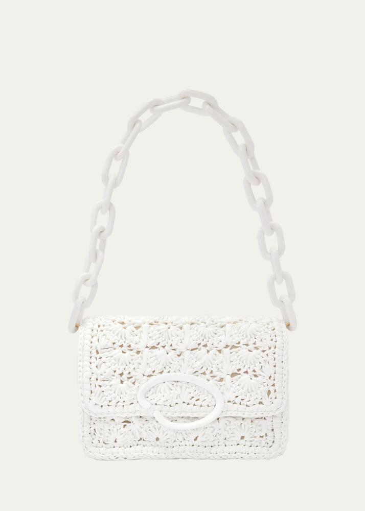 Oscar de la Renta O Pochette Raffia Shoulder Bag Cover