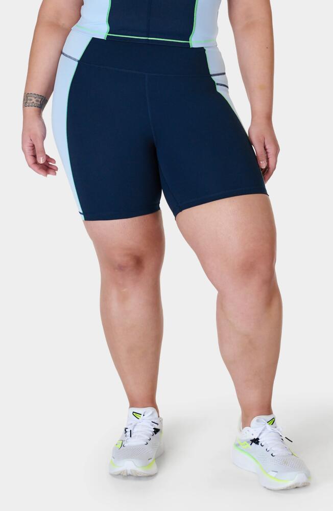 Sweaty Betty Power 6-Inch Bike Shorts in Navy Blue Cover