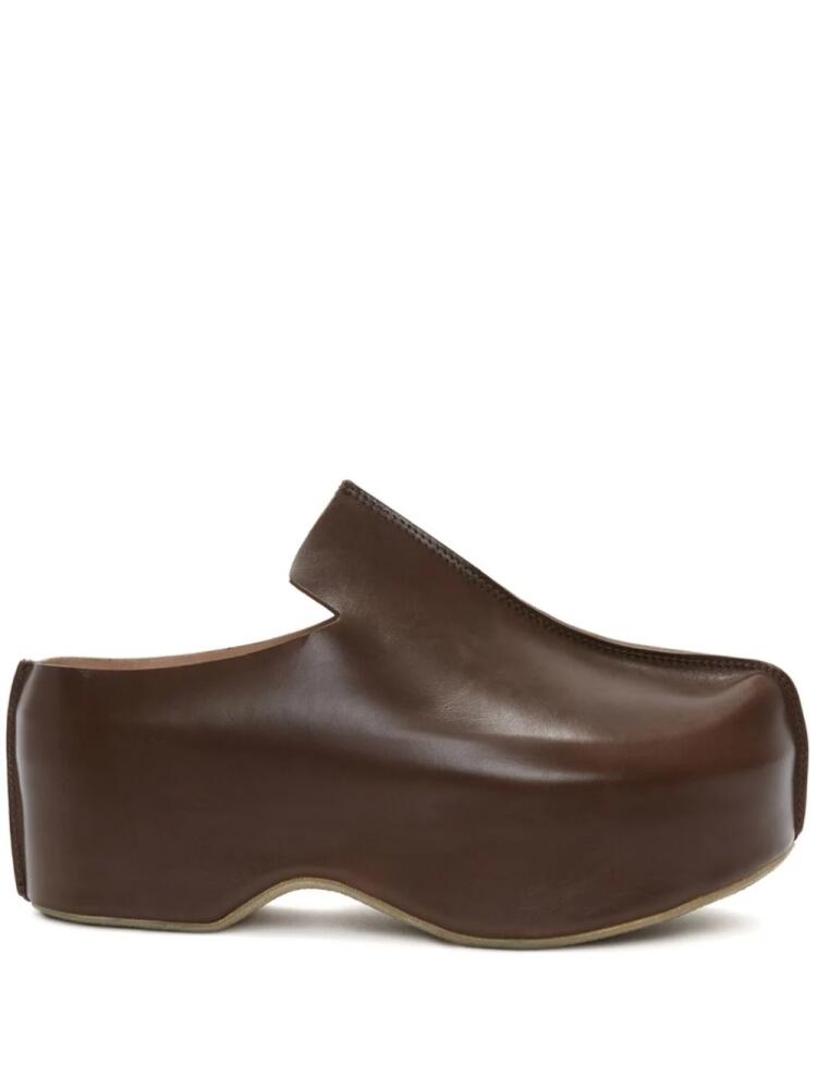 JW Anderson leather platform clogs - Brown Cover