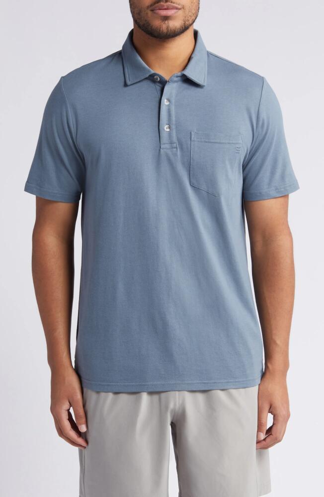 Free Fly Heritage Cotton Blend Polo in Slate Blue Cover