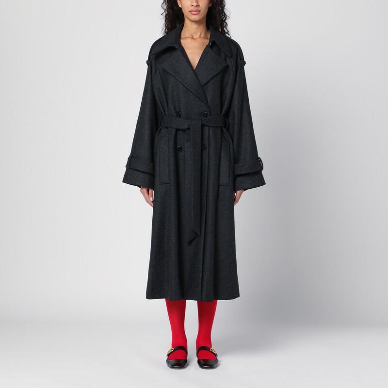 IVY OAK Anthracite grey wool overcoat Cover