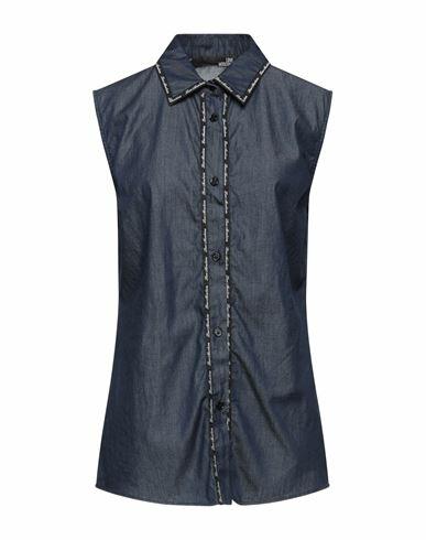 Love Moschino Woman Denim shirt Blue Cotton, Polyester Cover