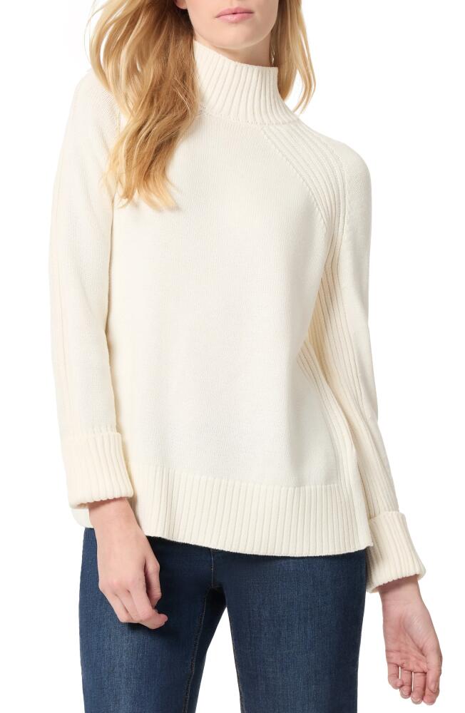 Jones New York Mock Neck Cotton Blend Sweater in Jones White Cover