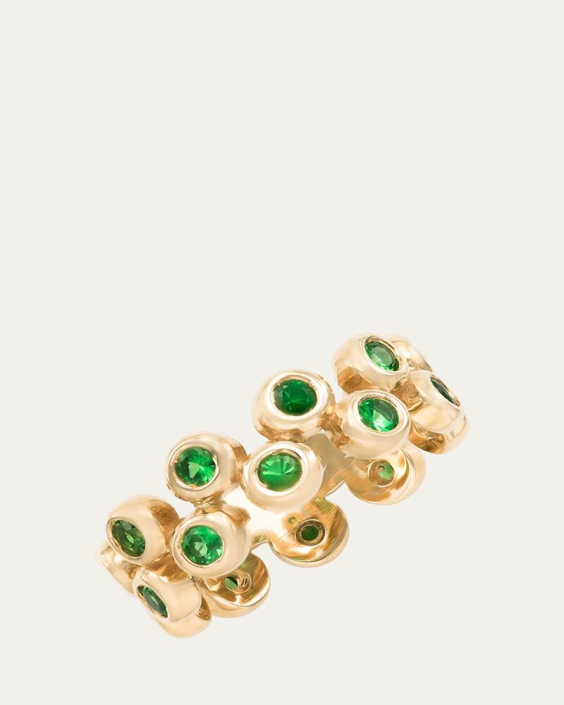 Audrey C. Jewels 14K Yellow Gold Floating Ring Set with Tsavorite Cover