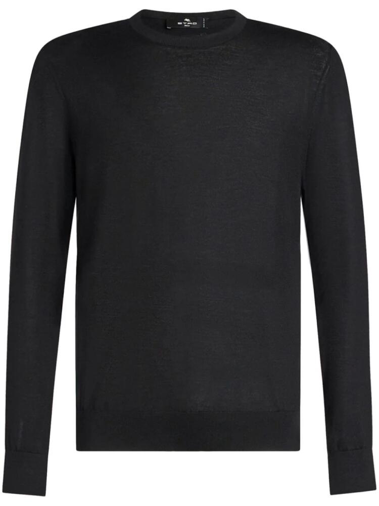 ETRO logo-embroidered crew-neck jumper - Black Cover