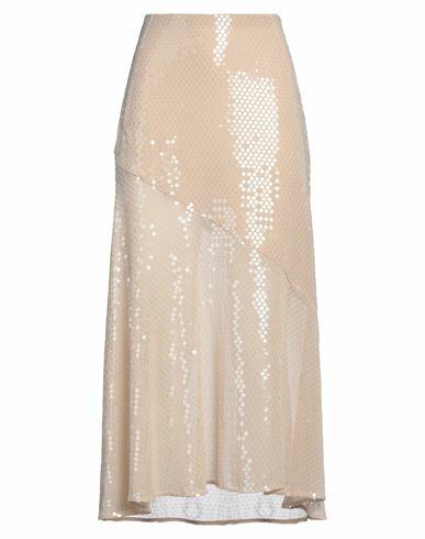 Semicouture Woman Midi skirt Beige Polyester Cover