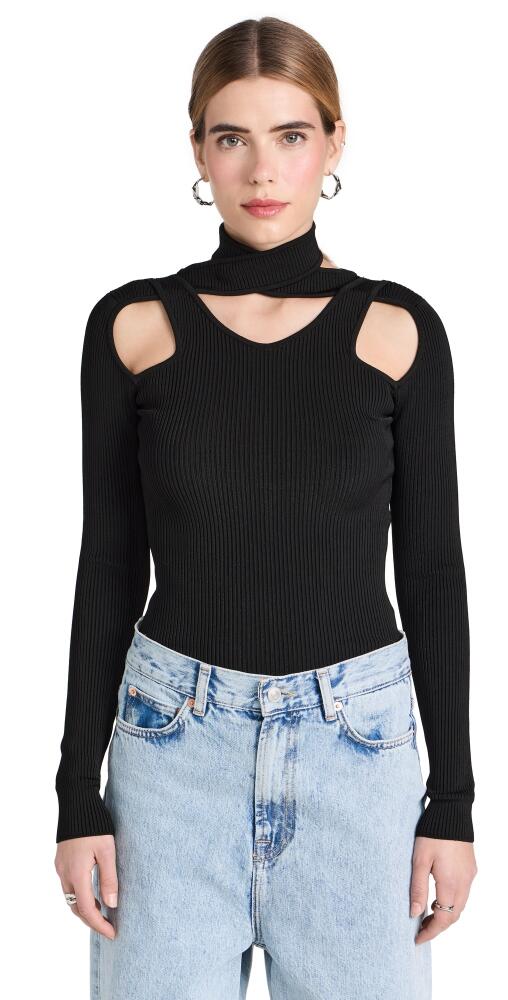 Coperni Cut-Out Knit Sweater Black Cover