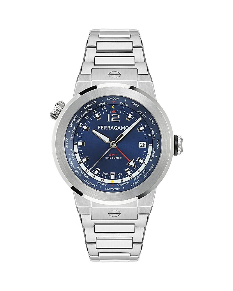 Ferragamo F-80 Gmt Worldtime Watch, 43mm Cover