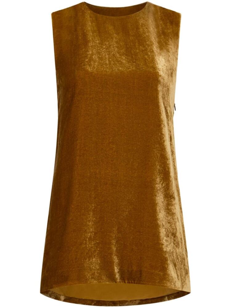 Proenza Schouler twist-detail velvet blouse - Brown Cover