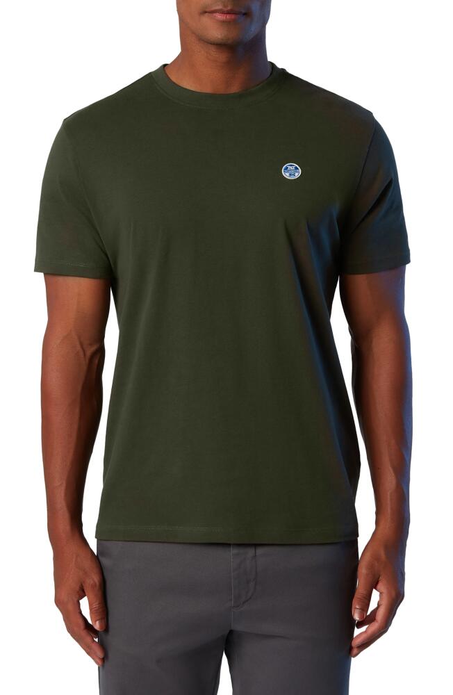 NORTH SAILS Logo Embroidered T-Shirt in Forest Night Cover