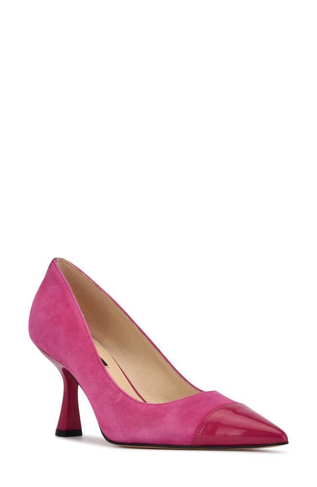 Nine West Hippa Pointy Cap Toe Pump in Pink Berry Cover