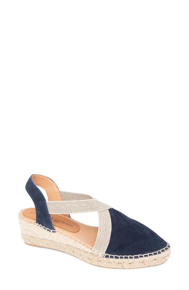 patricia green Grace Espadrille Wedge in Navy Cover