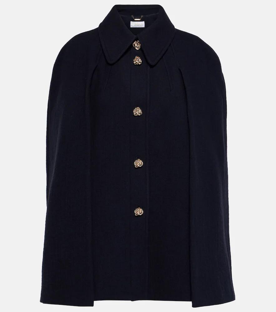 Chloé Caped virgin wool coat Cover