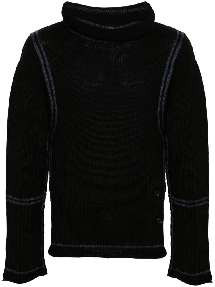 Kiko Kostadinov contrasting-trim sweater - Black Cover