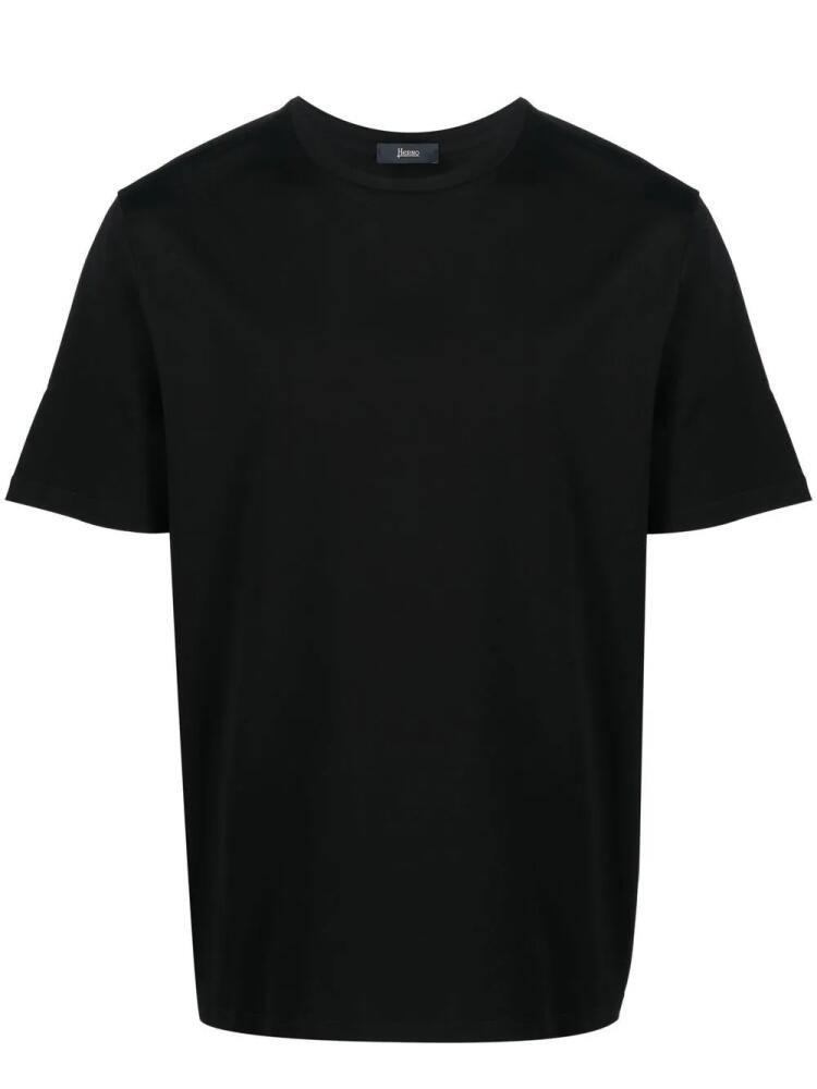 Herno short-sleeve cotton T-shirt - Black Cover