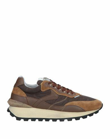 Voile Blanche Man Sneakers Camel Soft Leather, Textile fibers Cover