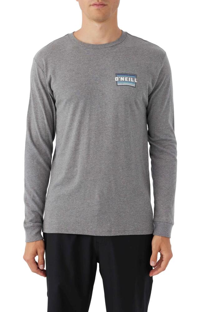 O'Neill Working Stiff Long Sleeve Graphic T-Shirt in Heather Grey Cover