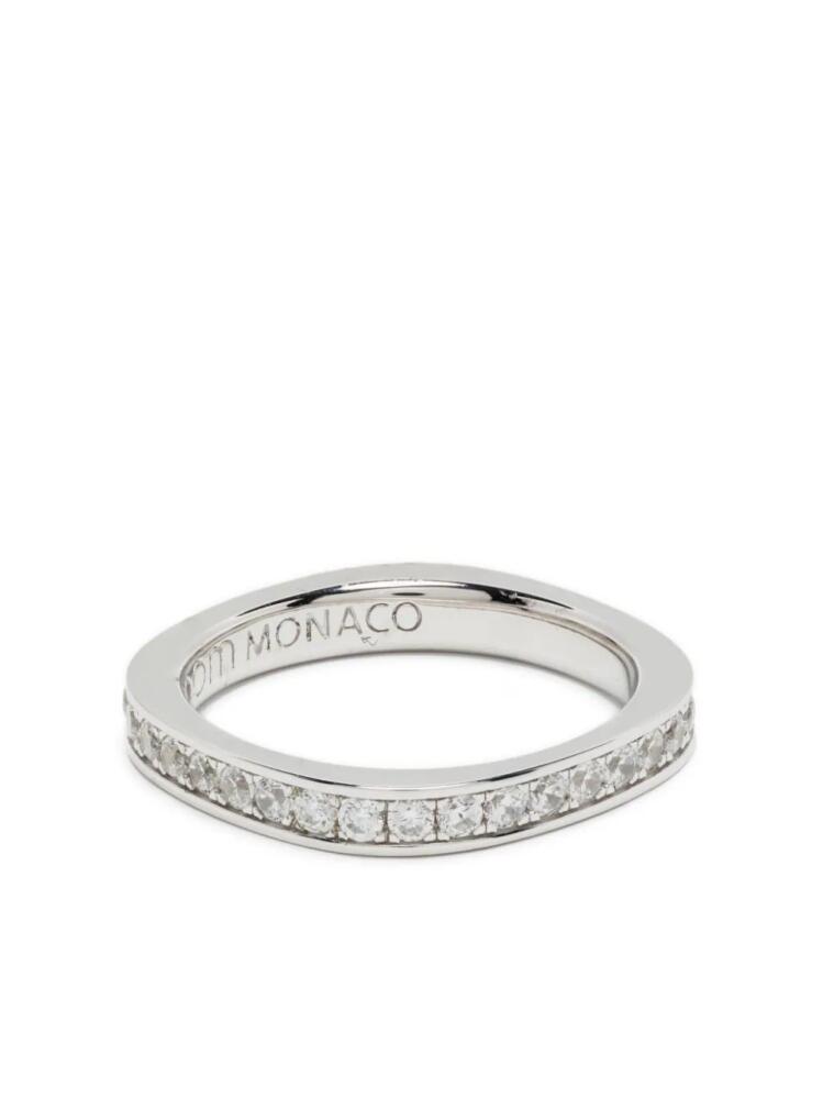 APM Monaco Dainty pavé embellished ring - Silver Cover