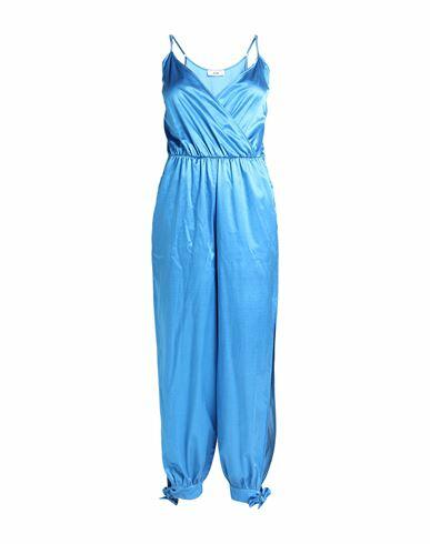 Jijil Woman Jumpsuit Light blue Cotton, Silk, Elastane Cover