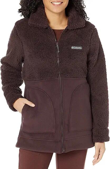 Columbia Winter Pass Sherpa Long Full Zip (New Cinder) Women's Clothing Cover