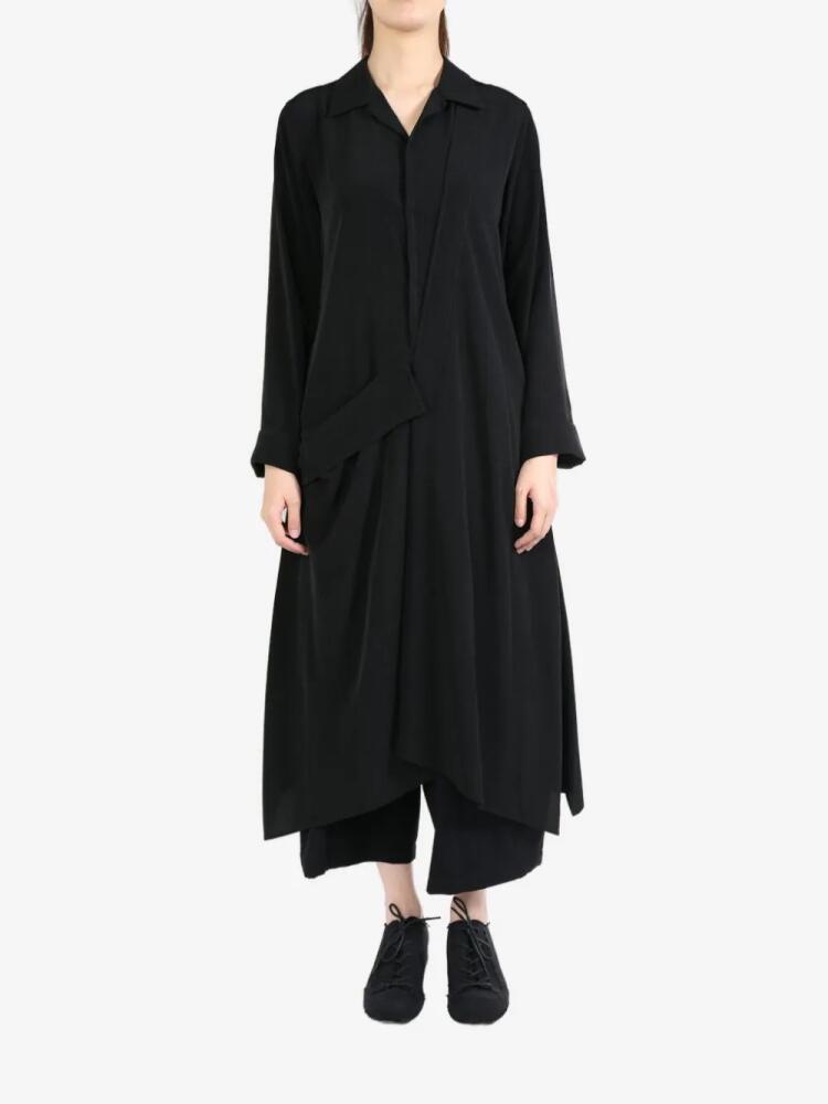 Yohji Yamamoto draped dress - Black Cover