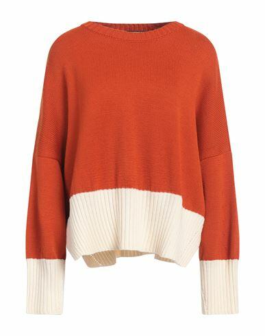 Akep Woman Sweater Rust Merino Wool, Acrylic Cover