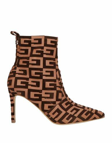 Guess Woman Ankle boots Tan Textile fibers Cover