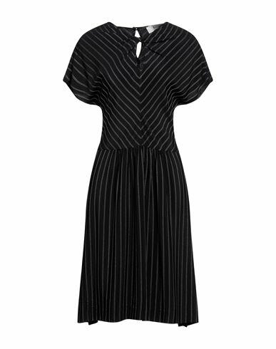 Katia Giannini Woman Midi dress Black Acetate, Silk, Polyester Cover