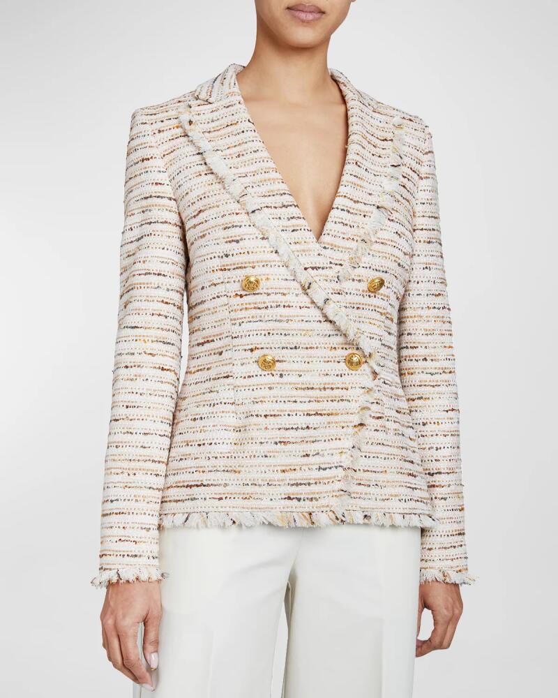 Santorelli Alaia Double-Breasted Tweed Jacket Cover