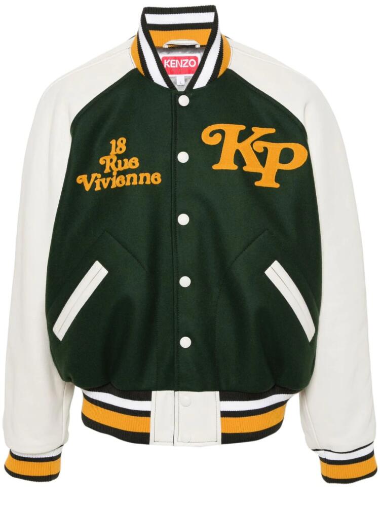 Kenzo x Verdy embroidered-logo bomber jacket - Green Cover