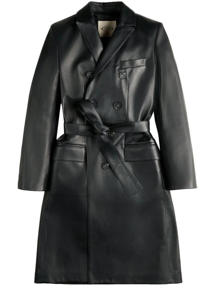 Tod's leather trench coat - Black Cover