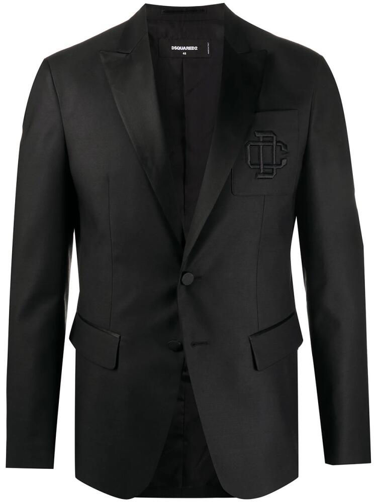 DSQUARED2 embroidered logo blazer - Black Cover